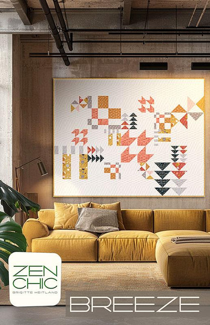 Breeze Quilt Pattern - Zen Chic - Brigitte Heitland - Moda - ZC BRQP