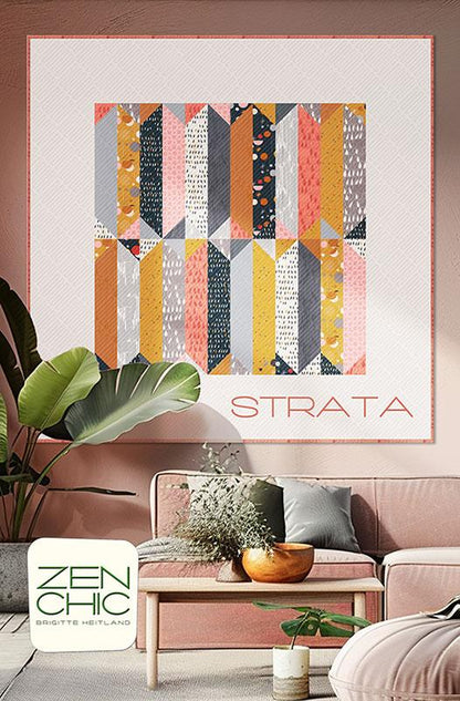 Strata Quilt Pattern - Zen Chic - Brigitte Heitland - Moda - ZC SAQP