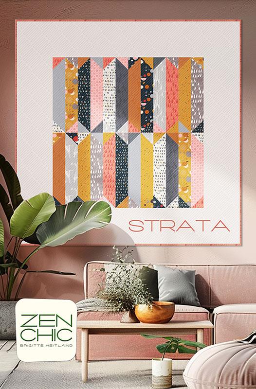 Strata Quilt Pattern - Zen Chic - Brigitte Heitland - Moda - ZC SAQP