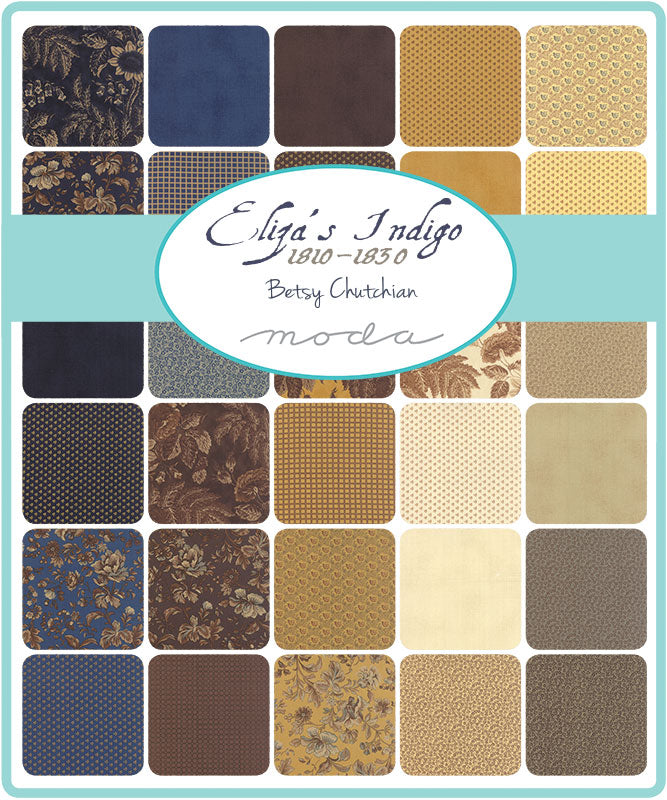 Eliza’s Indigo - Betsy Chutchian - Moda - 42 Pieces - Charm Pack - 31500PP - RARE
