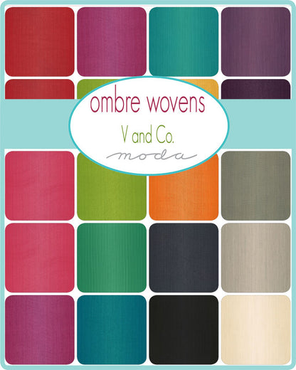Ombre Wovens - V & Co - Moda - 16 Pieces - Fat Quarter Bundle - 10872AB