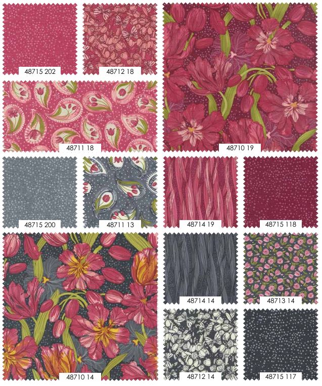 Tulip Tango - Robin Pickens - Moda - 42 Pieces - Layer Cake - 48710LC