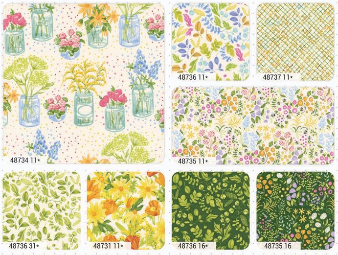Wild Blossoms - Robin Pickens - Moda - 42 Pieces - Charm Pack - 48730PP