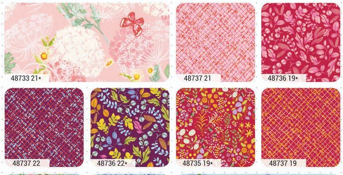 Wild Blossoms - Robin Pickens - Moda - 42 Pieces - Charm Pack - 48730PP