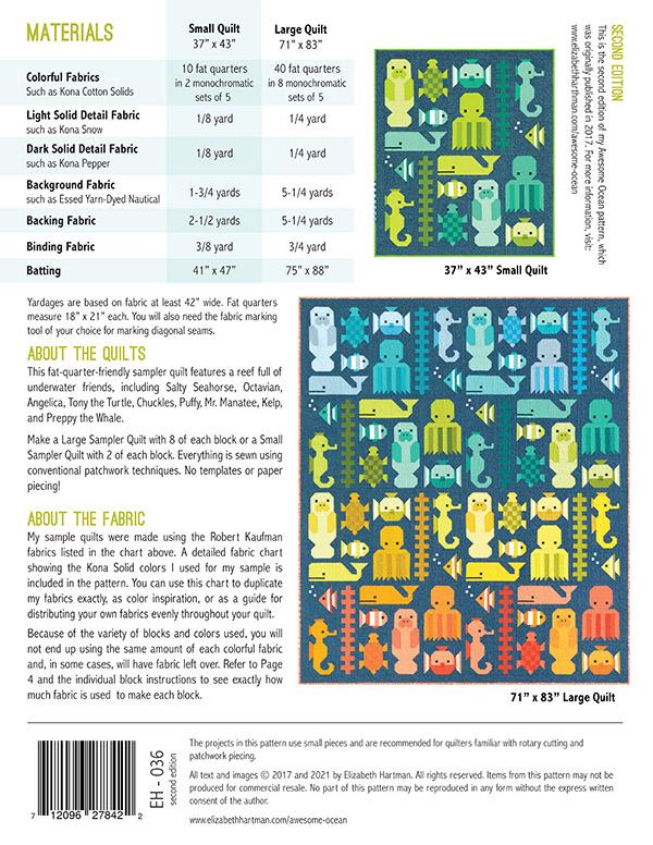 Awesome Ocean Quilt Pattern - Elizabeth Hartman - EH 036