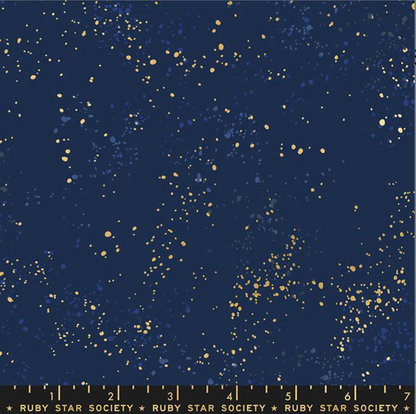 1/2 Yard - Speckled Metallic - Navy - Rashida Coleman Hale - Ruby Star Society - Fabric Yardage - RS5027 105M