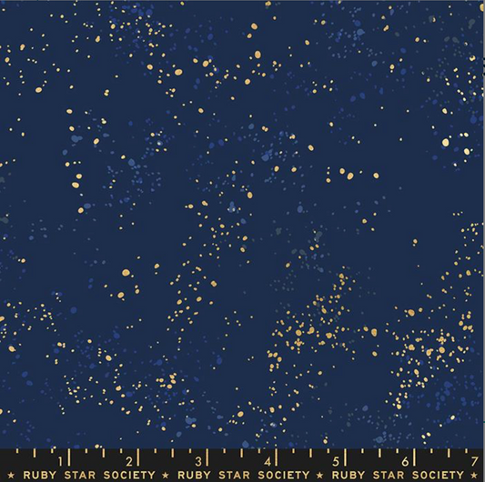 1/2 Yard - Speckled Metallic - Navy - Rashida Coleman Hale - Ruby Star Society - Fabric Yardage - RS5027 105M