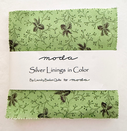 Silver Linings in Color - Laundry Basket Quilts  - Moda - 42 Pieces - Charm Pack - RARE