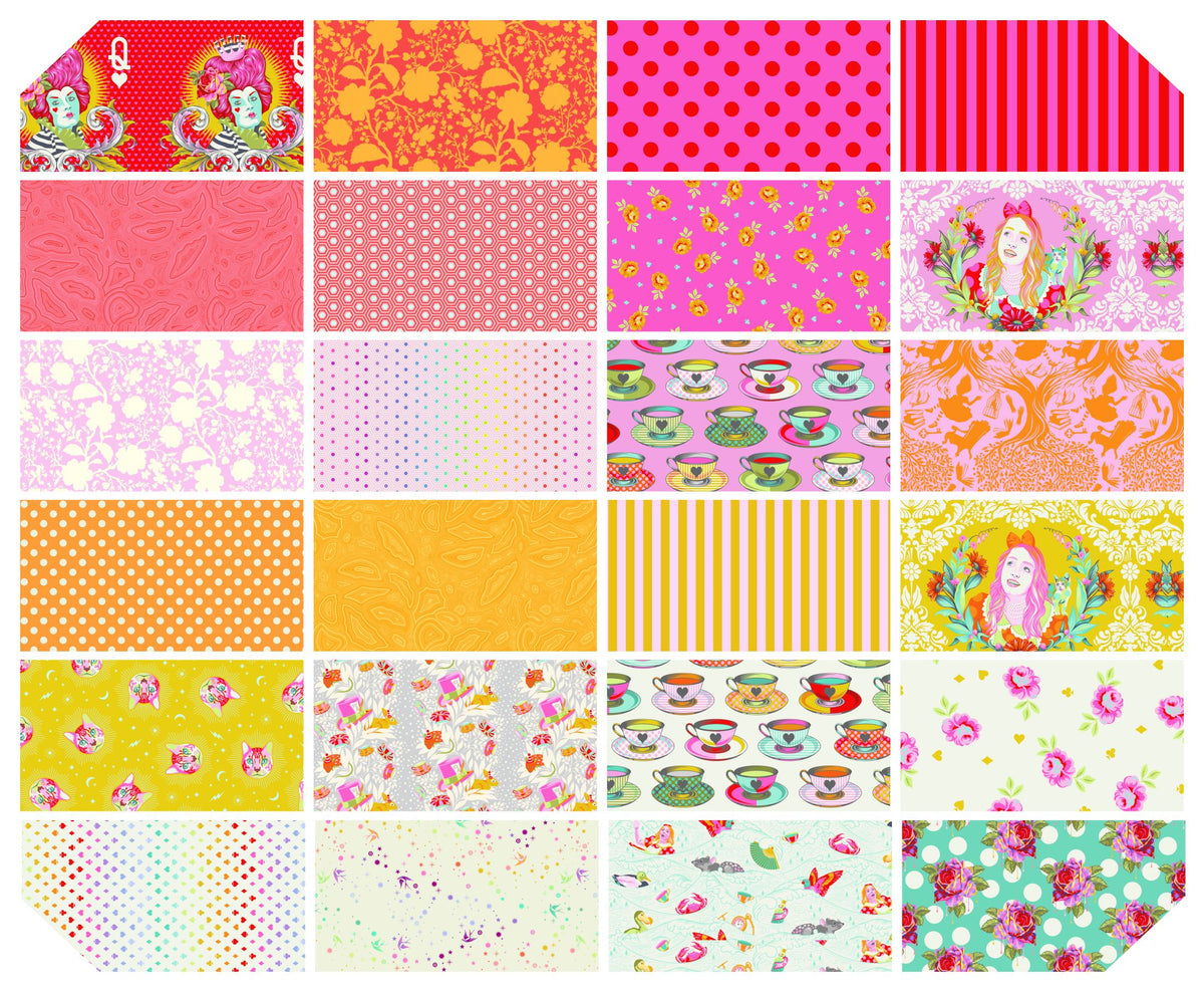 Curiouser & Curiouser Wonder - Tula Pink - FreeSpirit - 24 Pieces - Fat Quarter Bundle