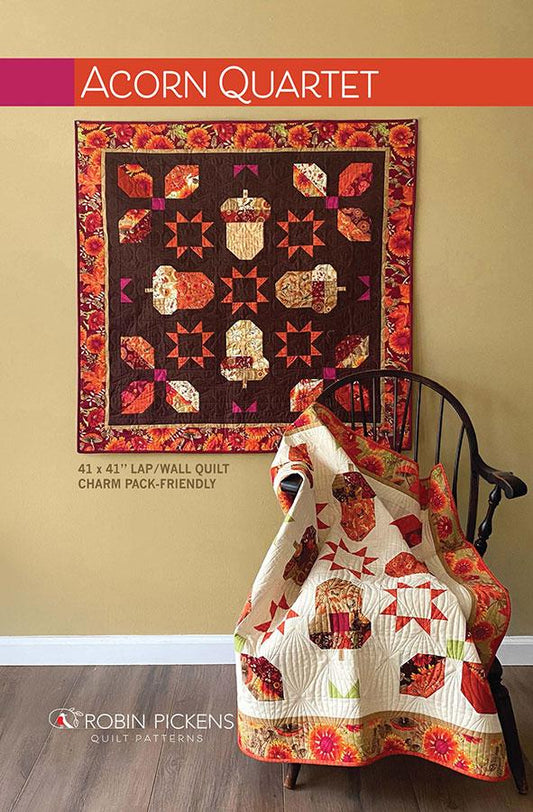 Acorn Quartet Quilt Pattern - Forest Frolic - Robin Pickens - Moda - RPQP AQ148