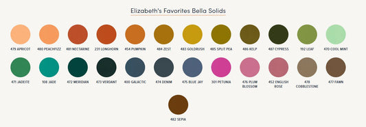 Bella Solids 2025 - Elizabeth Hartman - 25 Pieces - Fat Quarter Bundle - 9900ABE