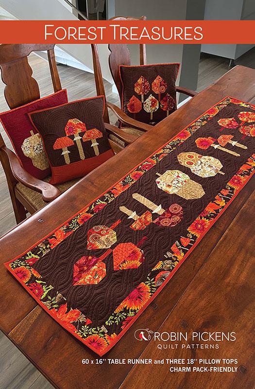 Forest Treasures Runner & Pillow Quilt Pattern - Forest Frolic - Robin Pickens - Moda - RPQP FT152