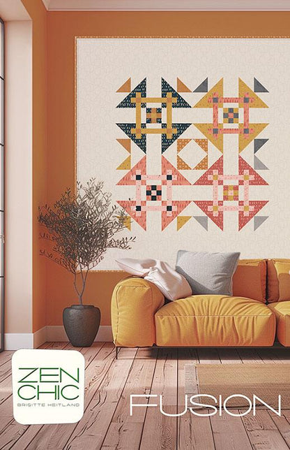 Fusion Quilt Pattern - Zen Chic - Brigitte Heitland - Moda - ZC FUQP