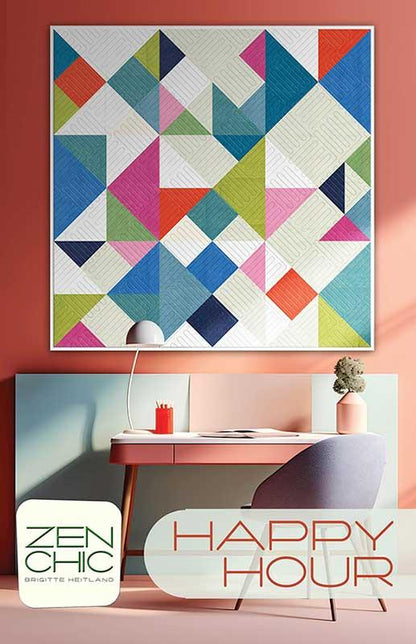 Happy Hour Quilt Pattern - Zen Chic - Brigitte Heitland - Moda - ZC HHQP