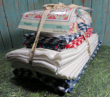 Playful Quilt Kit - Moda - Bonnie & Camille - Vintage Picnic - Cotton Way Large Quilt - 987 KIT