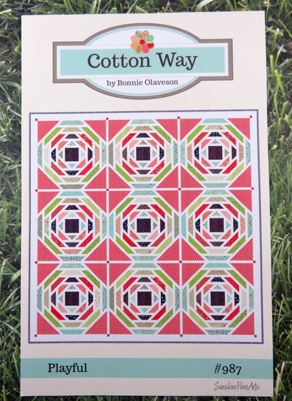 Playful Quilt Kit - Moda - Bonnie & Camille - Vintage Picnic - Cotton Way Large Quilt - 987 KIT