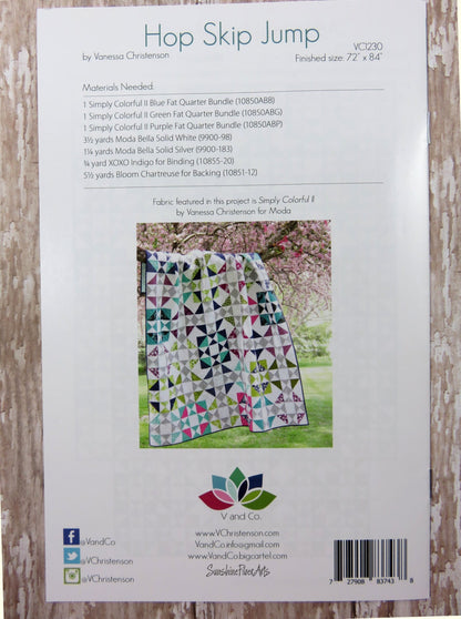SALE!! Hop Skip Jump Quilt Pattern - Moda- V and Co. - Vanessa Christenson - VC 1230