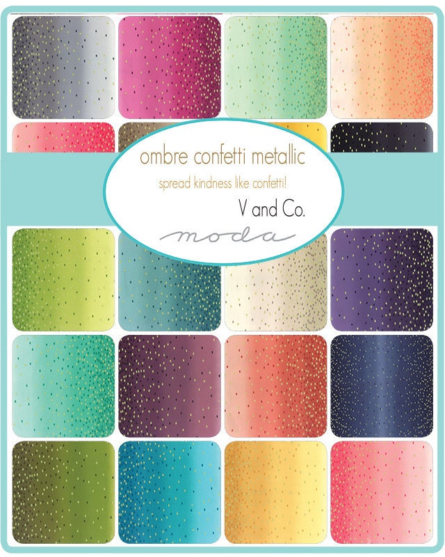 SALE!! 1/2 Yard - Ombre Confetti Metallic - Taupe - V and Co - Vanessa Christenson - Moda Fabrics - Fabric Yardage 10807-204M