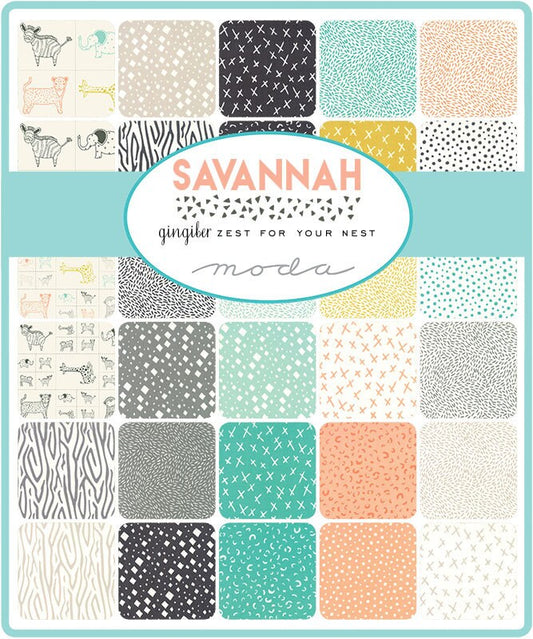 SALE!! 1/2 Yard - Savannah - Leopard Spots - Peacock - Gingiber - Stacie Bloomfield - Moda - 48225 16