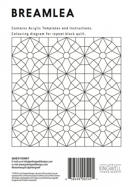 Breamlea - Tempter Templates - Jen Kingwell - Acrylic Templates - JKD 5491