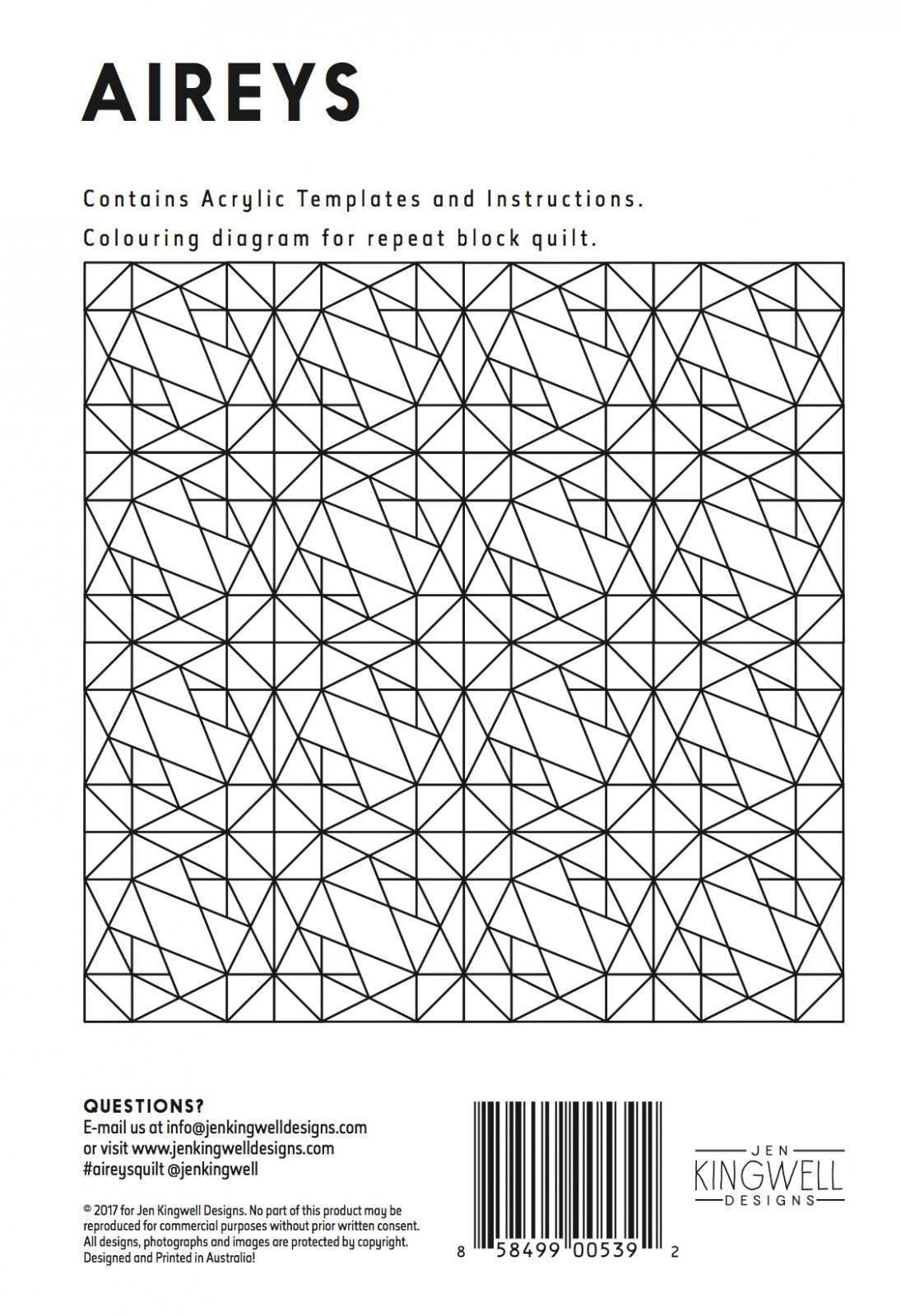 Aireys - Tempter Templates - Jen Kingwell - Acrylic Templates - JKD 5392