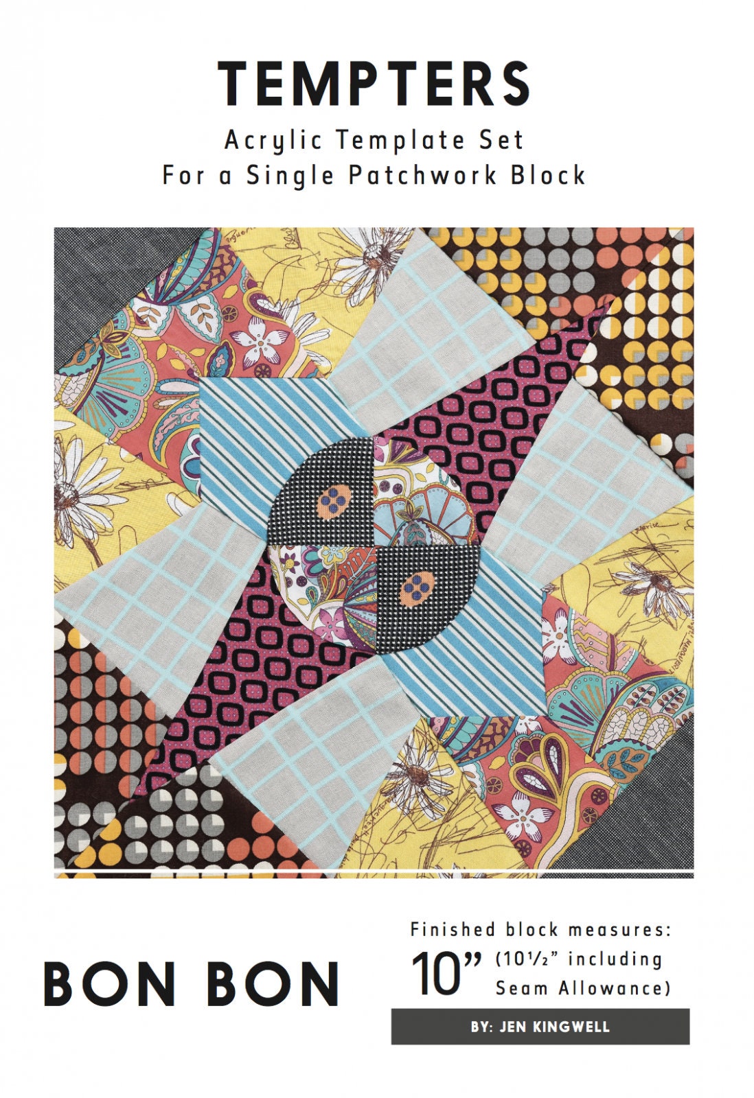 Bon Bon - Tempter Templates - Jen Kingwell - Acrylic Templates - JKD 5408