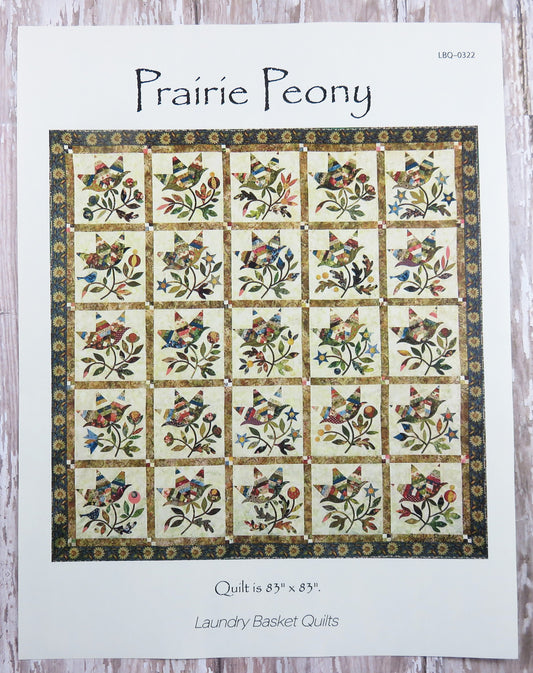 SALE!! Prairie Peony Quilt Pattern - Edyta Sitar - Laundry Basket Quilts - LBQ-0322