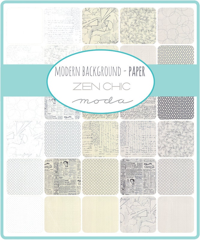 0,5 verge - Modern Background Paper - Silver White - Zen Chic - Brigitte Heitland - Moda - Tissu au mètre - 1583 11