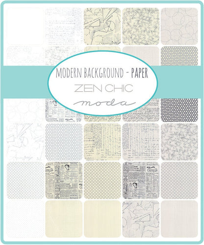 0,5 verge - Modern Background Paper - Silver White - Zen Chic - Brigitte Heitland - Moda - Tissu au mètre - 1583 11