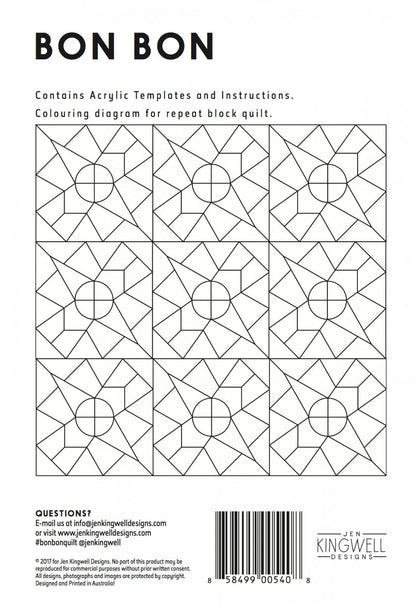 Bon Bon - Tempter Templates - Jen Kingwell - Acrylic Templates - JKD 5408