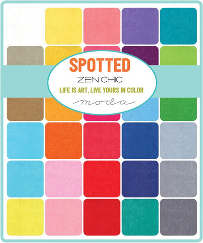 1/2 Yard - Spotted - Capri - Zen Chic - Moda - Fabric Yardage - 1660 40