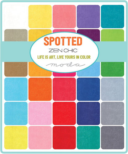 1/2 Yard - Spotted - Popsicle - Zen Chic - Moda - Fabric Yardage - 1660 24