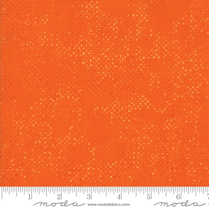 1/2 Yard - Spotted - Tangerine - Zen Chic - Moda - Fabric Yardage - 1660 16