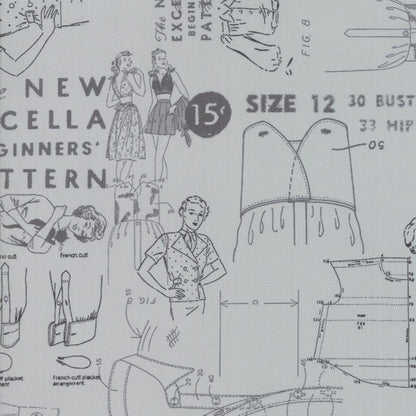 SALE!! 1/2 Yard - Modern Background More Paper - Cloth Pattern - Zen Grey - Zen Chic - Brigitte Heitland - Moda - Fabric Yardage - 1672 15