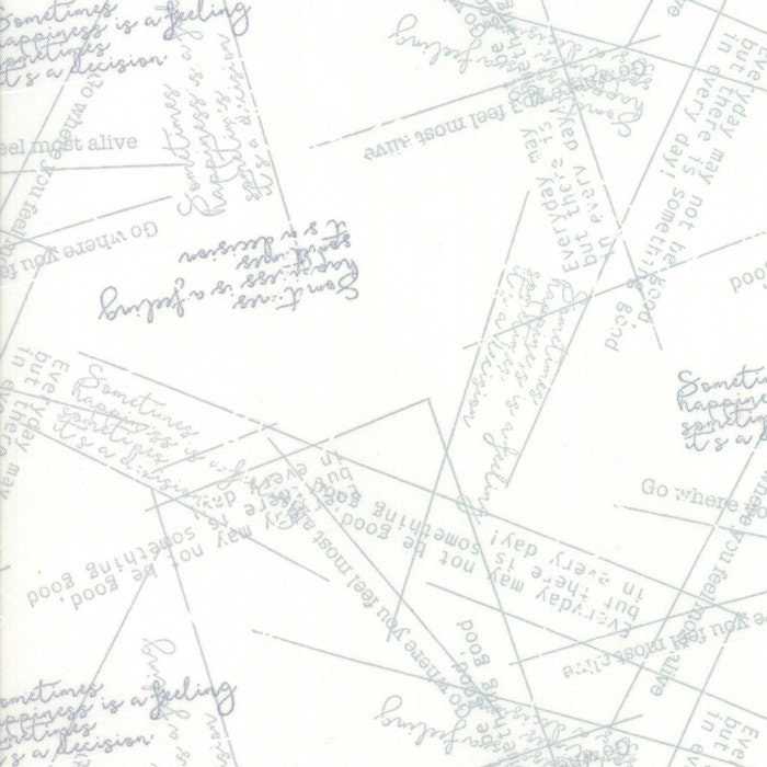 SALE!! 1/2 Yard - Modern Background More Paper - Happy - White - Zen Chic - Brigitte Heitland - Moda - Fabric Yardage - 1674 18