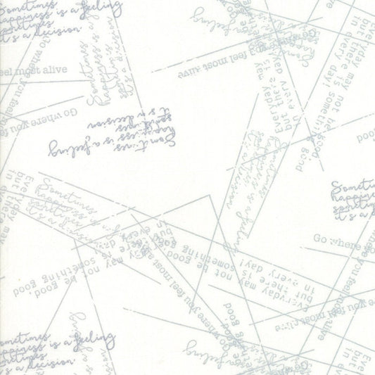 SALE!! 1/2 Yard - Modern Background More Paper - Happy - White - Zen Chic - Brigitte Heitland - Moda - Fabric Yardage - 1674 18