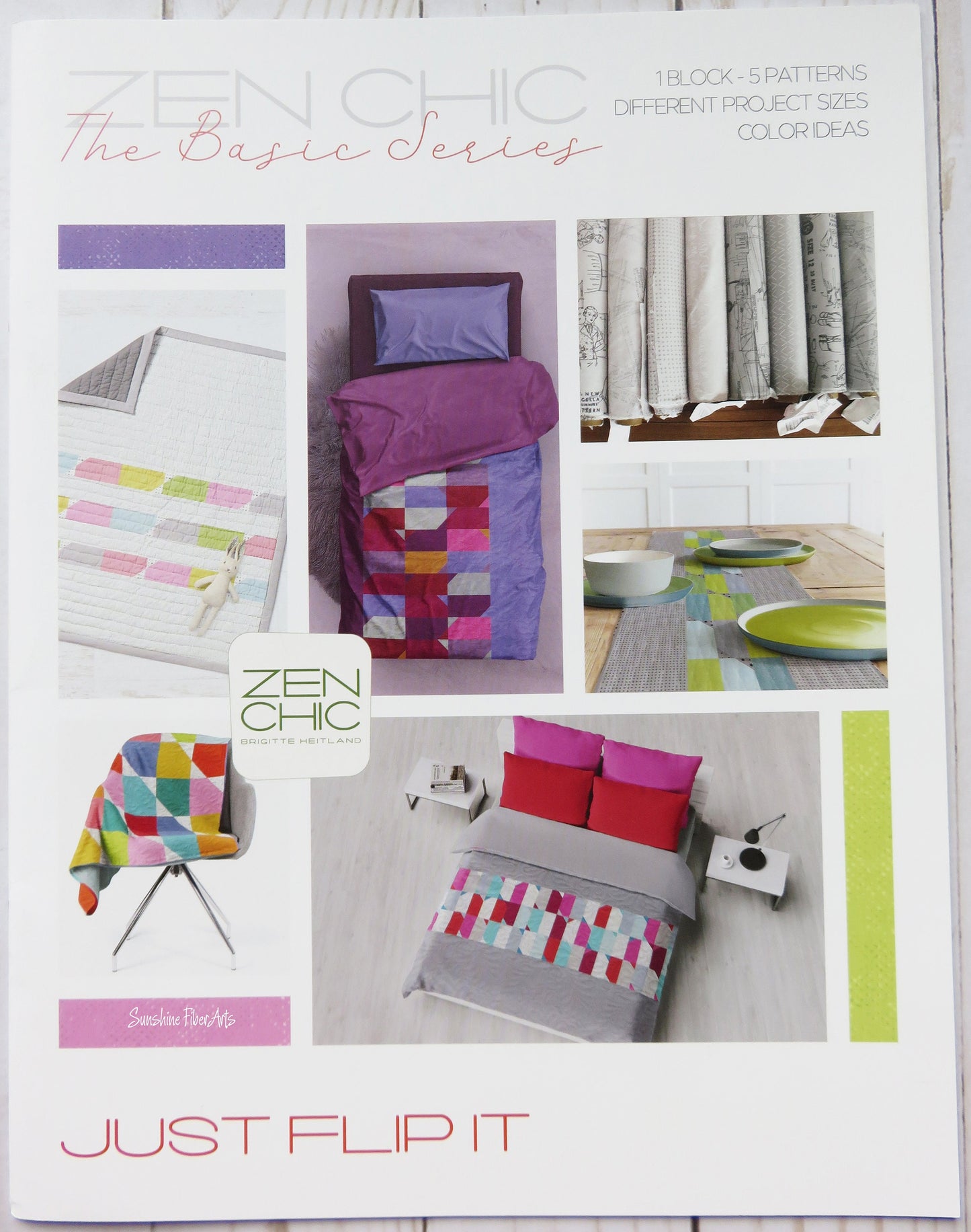 SALE!! Basic Series - Just Flip It - Quilt Pattern - Zen Chic - Brigitte Heitland - Moda - ZC FIQP - 5 Quilts