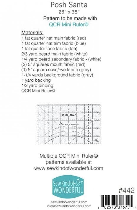 Posh Santa Quilt Pattern - Sew Kind of Wonderful - SKW 442