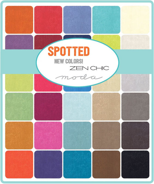 1/2 Yard - Spotted - Cornflower - Zen Chic - Moda - Fabric Yardage - 1660 75