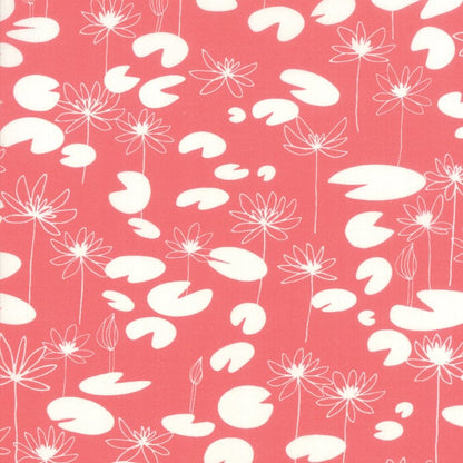 Sale!! 1/2 Yard - Botanica - Monet - Geranium - Crystal Manning - Moda - Fabric Yardage - 11843 13