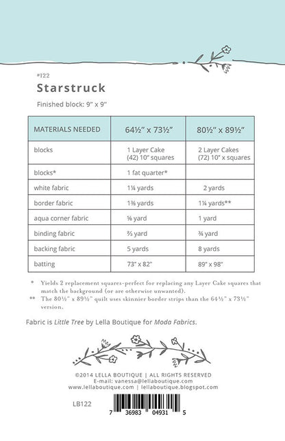 Starstruck Quilt Pattern - Little Tree - Lella Boutique - Moda - LB 122
