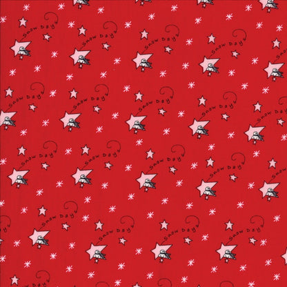 SALE!! 1/2 Yard - Merry Merry Snow Days - Red - Bunny Hill Designs - Moda - Fabric Yardage - 2940 11
