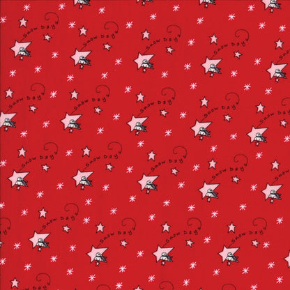 SALE!! 1/2 Yard - Merry Merry Snow Days - Red - Bunny Hill Designs - Moda - Fabric Yardage - 2940 11