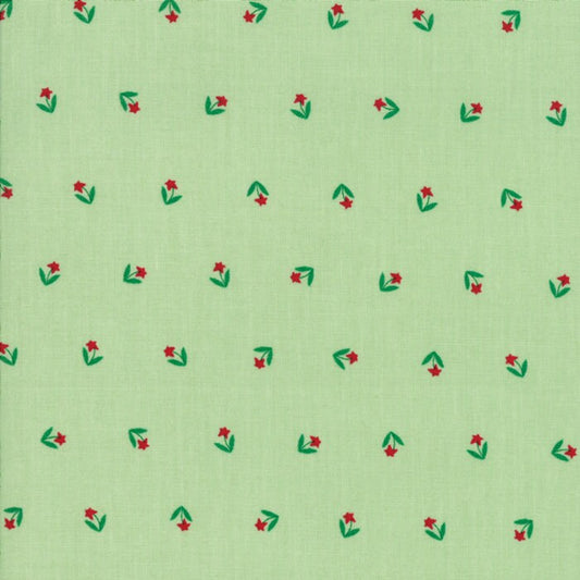 SALE!! 1/2 Yard - Merry Merry Snow Days - Spearmint - Bunny Hill Designs - Moda - Fabric Yardage - 2944 12