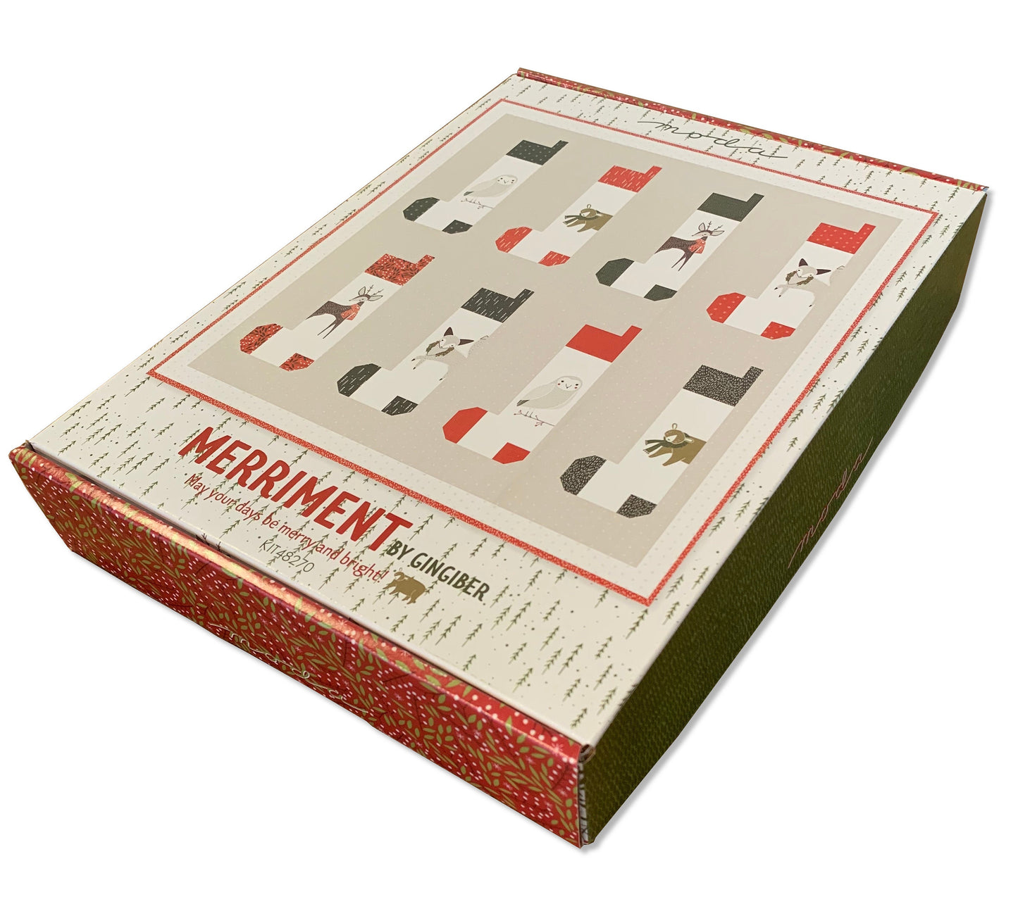 Quilt Pattern Fabric Kit - Stockings - Merriment - Gingiber - Moda - KIT48270