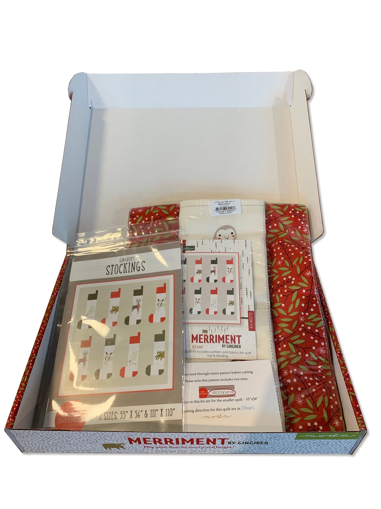 Quilt Pattern Fabric Kit - Stockings - Merriment - Gingiber - Moda - KIT48270