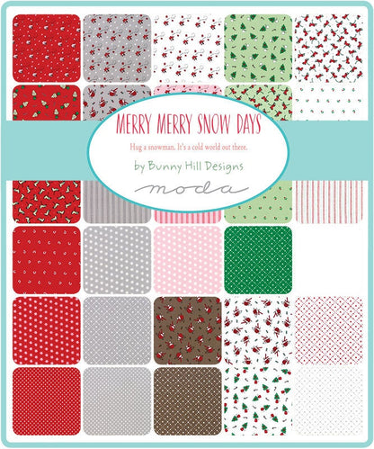 SALE!! 1/2 Yard - Merry Merry Snow Days - Spearmint - Bunny Hill Designs - Moda - Fabric Yardage - 2944 12
