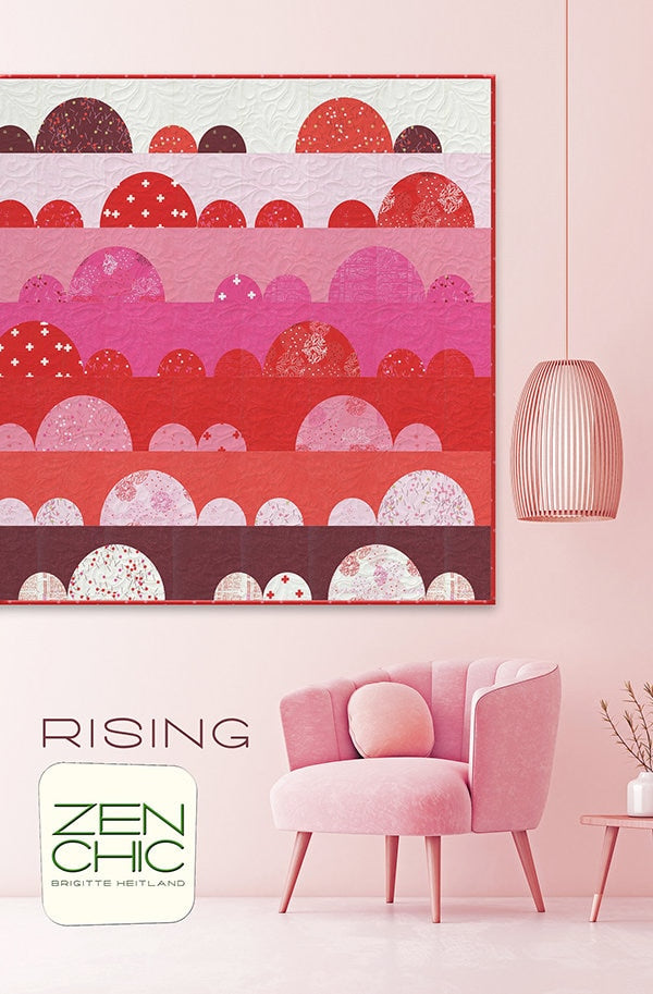 SALE!! Rising Quilt Pattern - Zen Chic - Brigitte Heitland - Moda - Just Red - RIQP