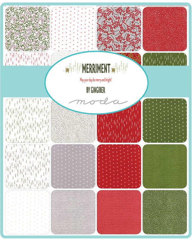 Quilt Pattern Fabric Kit - Stockings - Merriment - Gingiber - Moda - KIT48270