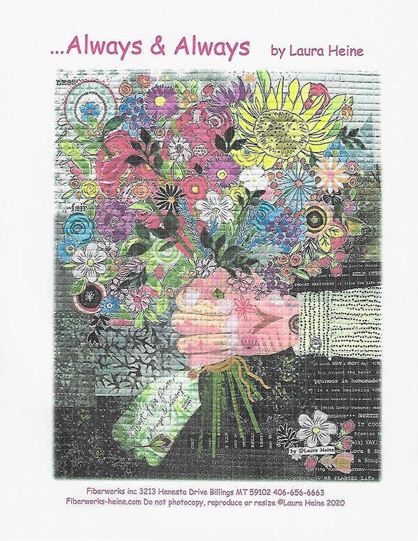 SALE!! Always & Always Collage Quilt Pattern - Laura Heine - Fiberworks - LHFW ALWAYS